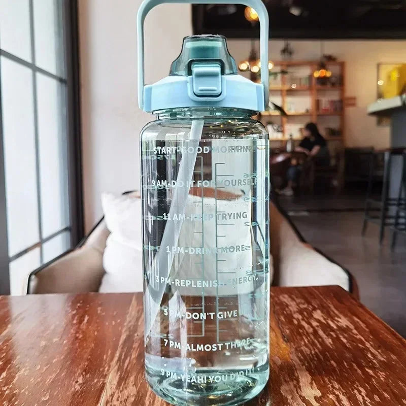 64 oz Motivational Water Bottle with Time Markers