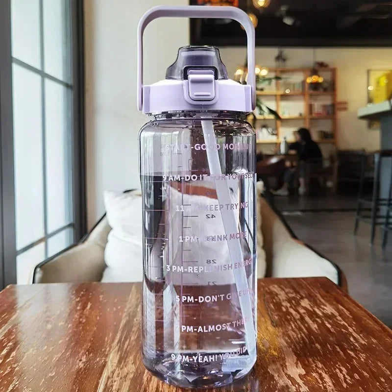 64 oz Motivational Water Bottle with Time Markers