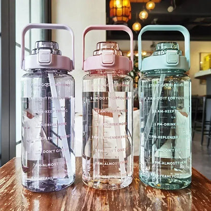 64 oz Motivational Water Bottle with Time Markers